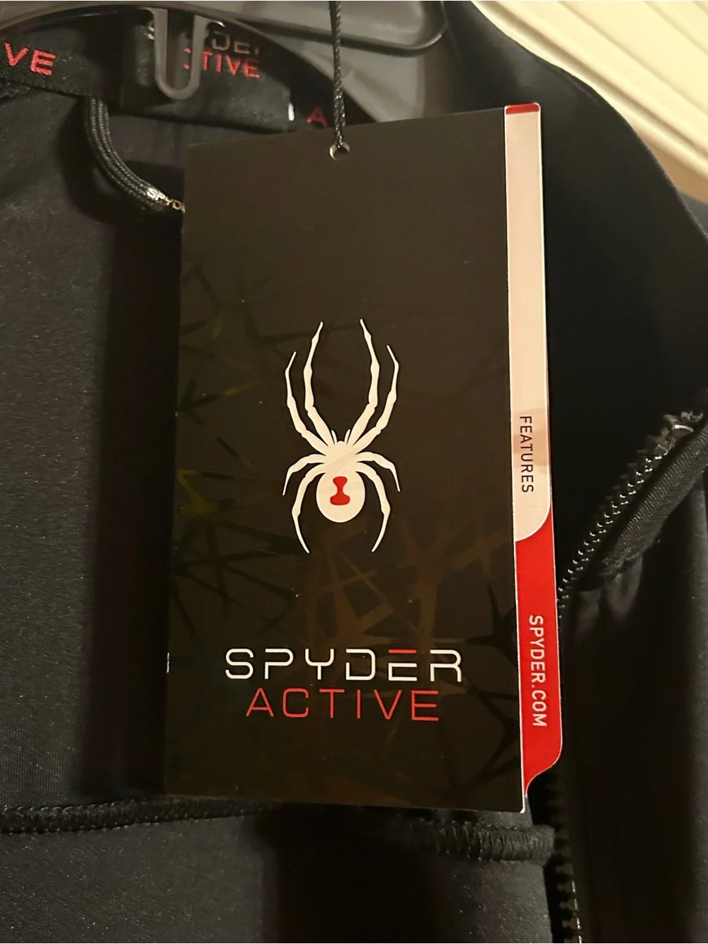 Spyder Men's Black Full-Zip Performance Jacket with Subtle Logo